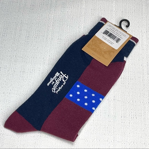 Original Penguin Men’s Casual Dress Socks Combed Cotton Blend Burgundy NWT New - Picture 6 of 11